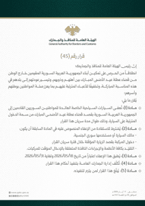 الهيئة العامة للمنافذ والجمارك- قرار رقم 45- 17-5-2026.jpg