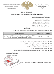 اللجنة العليا لانتخابات مجلس الشعب- قرار رقم 23 لعام 2026.jpg