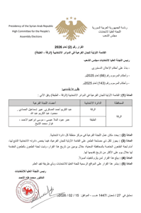 اللجنة العليا للانتخابات- القائمة الأولية للجان الفرعية للدوائر الانتخابية (الرقة - الطبقة).- 15-2-2026.jpg