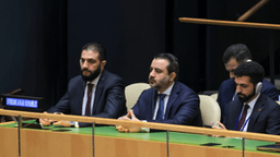 رئاسة الجمهورية العربية السورية- الشرع يشارك برفقة وزير الخارجية أسعد الشيباني في مؤتمر حل الدولتين، 22-9-2025-3.jpg