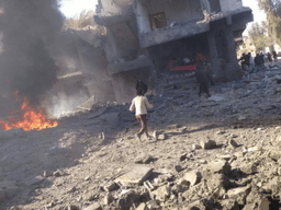 الغارة التي استهدفت بيت الحموس وبيت الدكل 29-11-2014.jpg