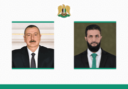 تلقى رئيس الجمهورية العربية السورية السيد أحمد الشرع برقية تهنئة من رئيس جمهورية أذربيجان السيد إلهام علييف 14-2-2025.jpg